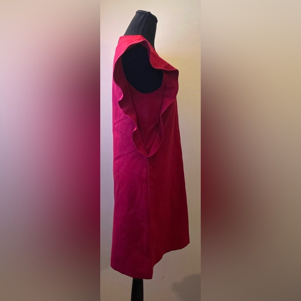 Esley- Rich Wine Mini Dress with Flowy Sleeves Size M - Picture 3 of 7